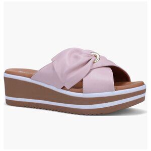 Ron White Patrika Platform Wedge Slide Sandal in Pink Size EU 37 / US 6.5